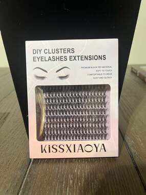 KISSXIAOYA DIY Cluster Eyelash Extensions 40D 0.07 D Curl 12mm